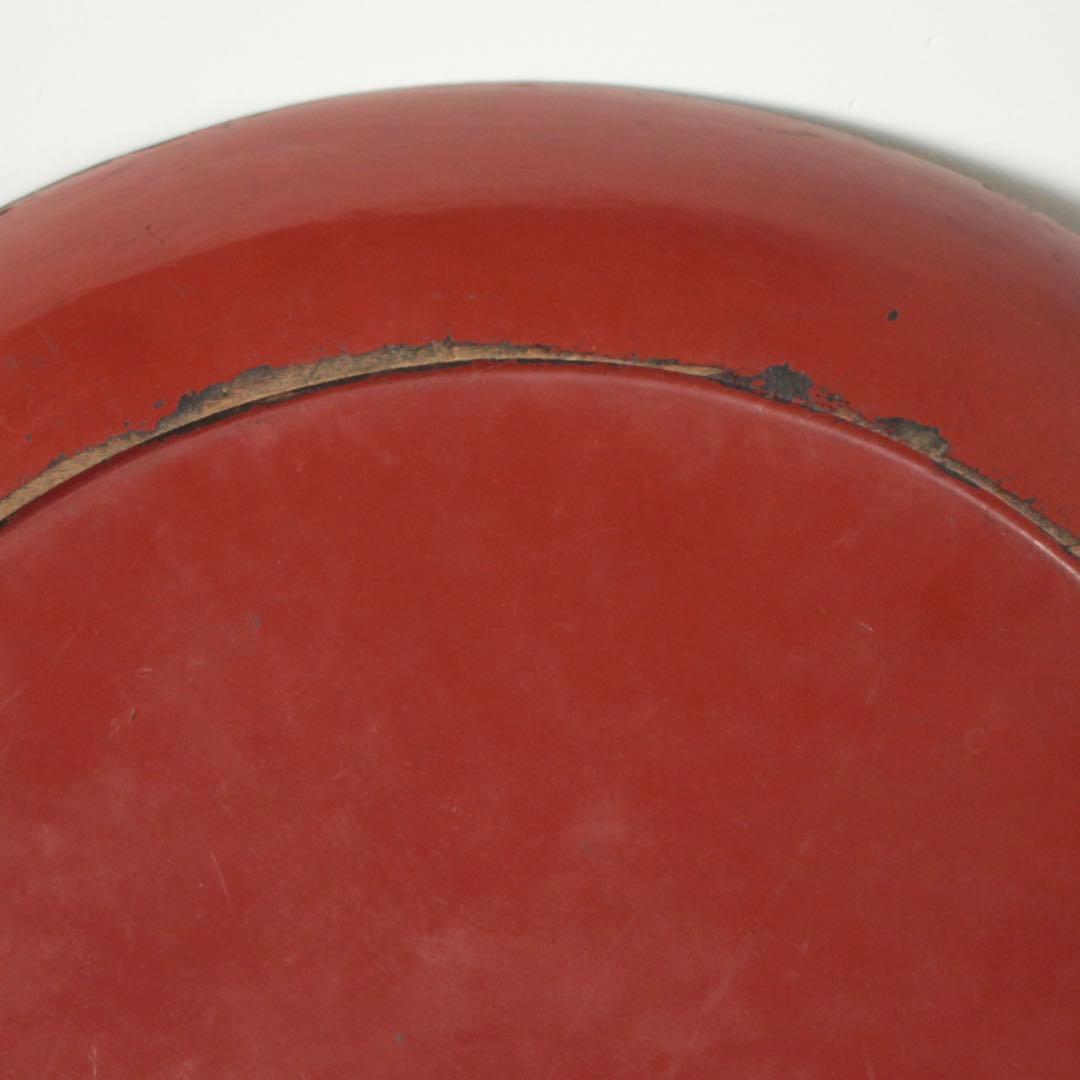 朱塗り 丸盆 幕末明治頃 古道具 アンティーク