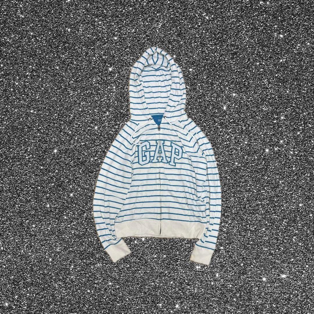 00s old gap ボーダー ジップパーカー y2k 平成 archive