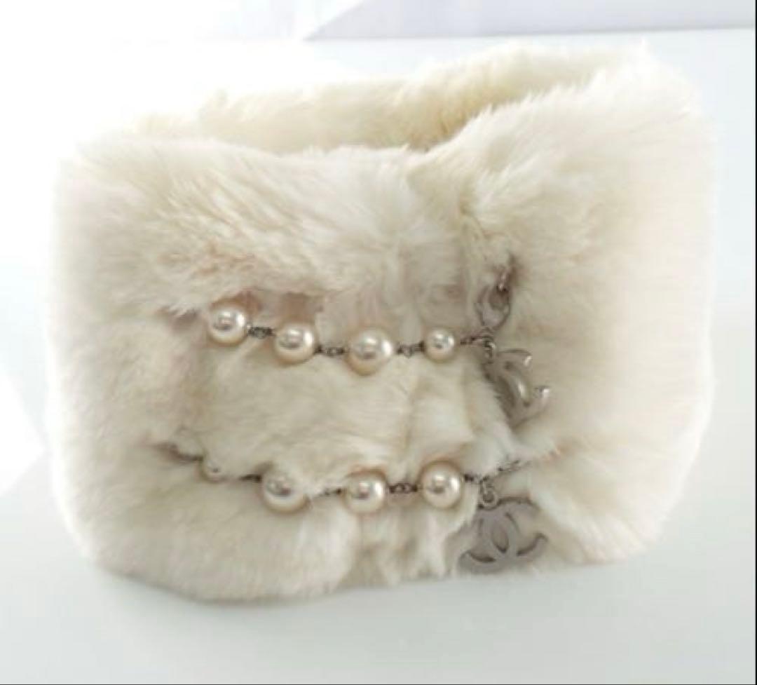 シャネル　ラパン　ファーマフラー