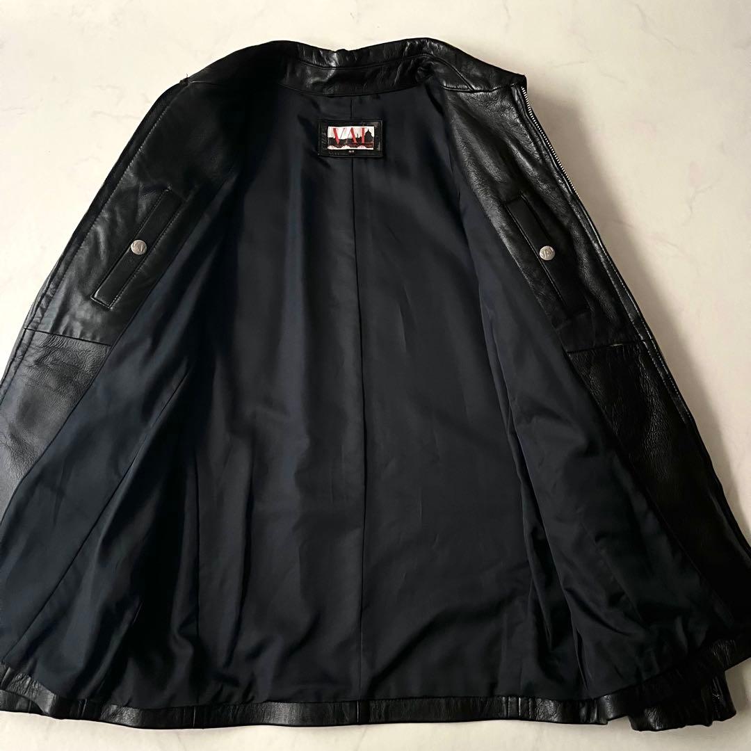 希少 ヴァレンティノガラヴァーニ レザージャケット 羊革 ブラック 黒 48 L