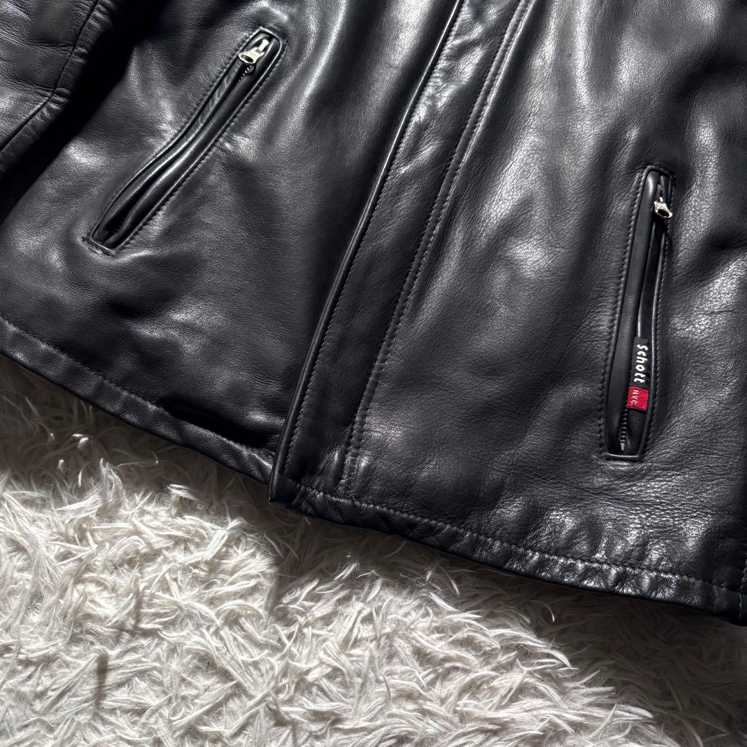 美品/激レア✨schott ライダースジャケット　147 本革　ブラック　38