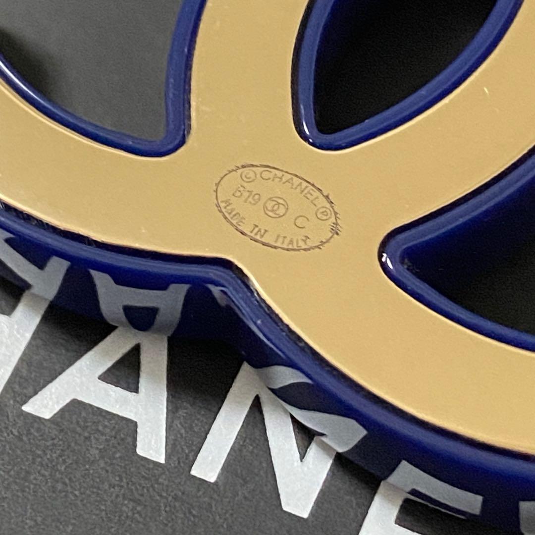 【未使用】CHANEL シャネル ココマーク ブローチ B19C ネイビー