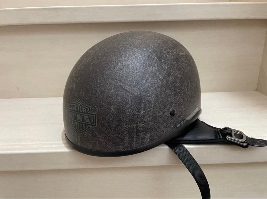 ハーレーダビッドソン 半帽ヘルメット グレー グラスファイバー マット艶消し