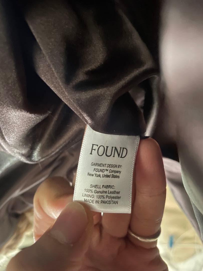 FOUND ハラコジャケット　レザー　パーカー
