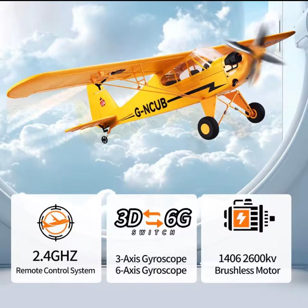 ラジコン飛行機 WLtoys 3D/6 ブラシレスモーター