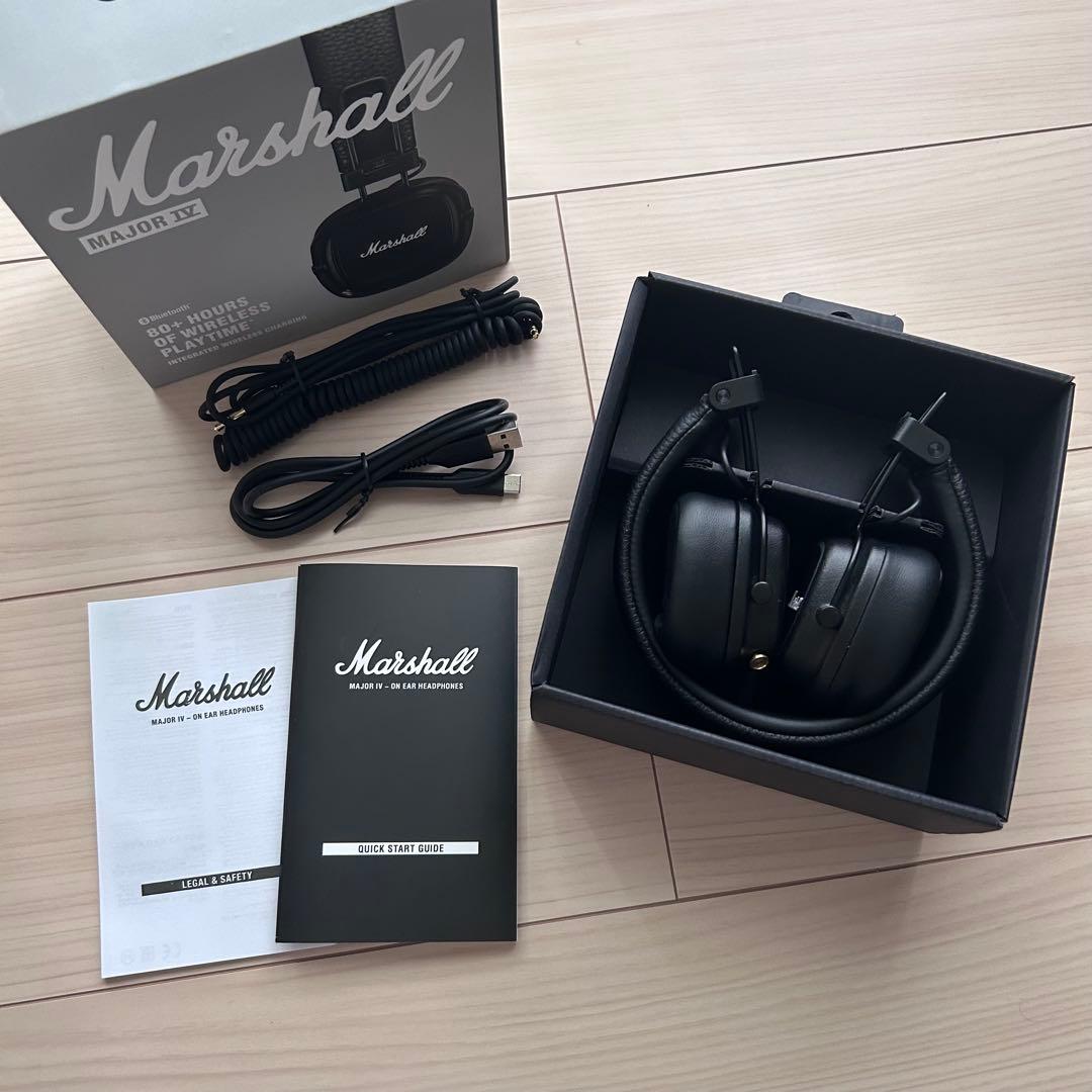 Marshall ワイヤレスオンイヤーヘッドホン Major IV ブラック