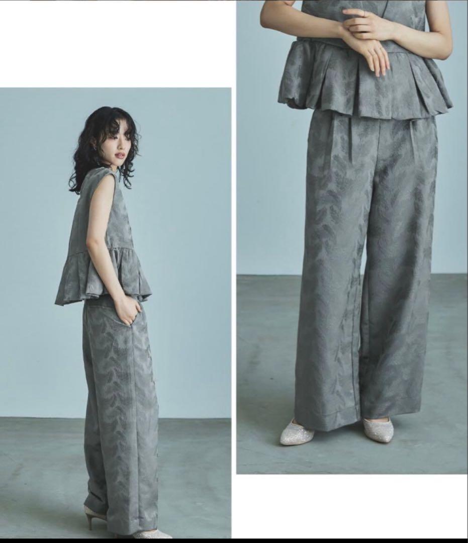 【niana】 ペプラム セットアップ パンツドレス 結婚式 ANDRESD L