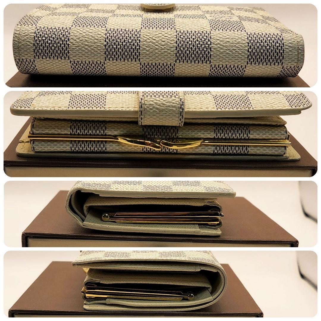 超人気モデル⭐ルイヴィトン ダミエアズール⭐️ヴィエノワ　がま口二つ折り財布