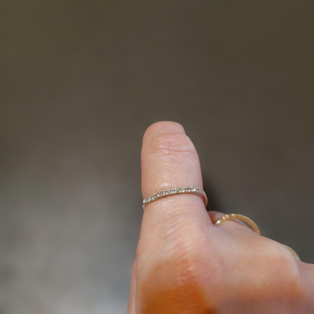 専用pt950 ハーフエタニティリンク　14号