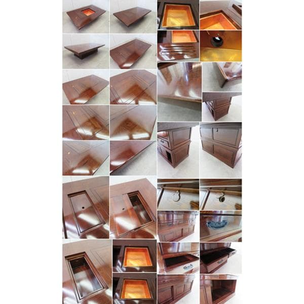 美品■銘木■鉄刀木■民芸囲炉裏テーブル■ダイニングテーブル/座卓■最高級■