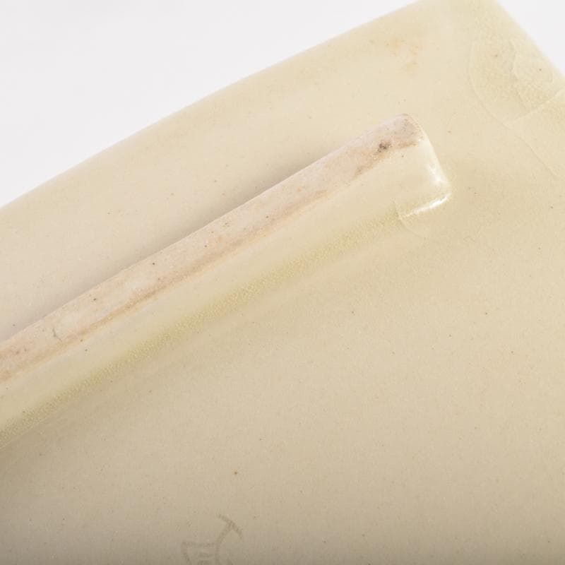 織部焼　四方皿　銘々皿　六客　在銘　共箱　C　6961