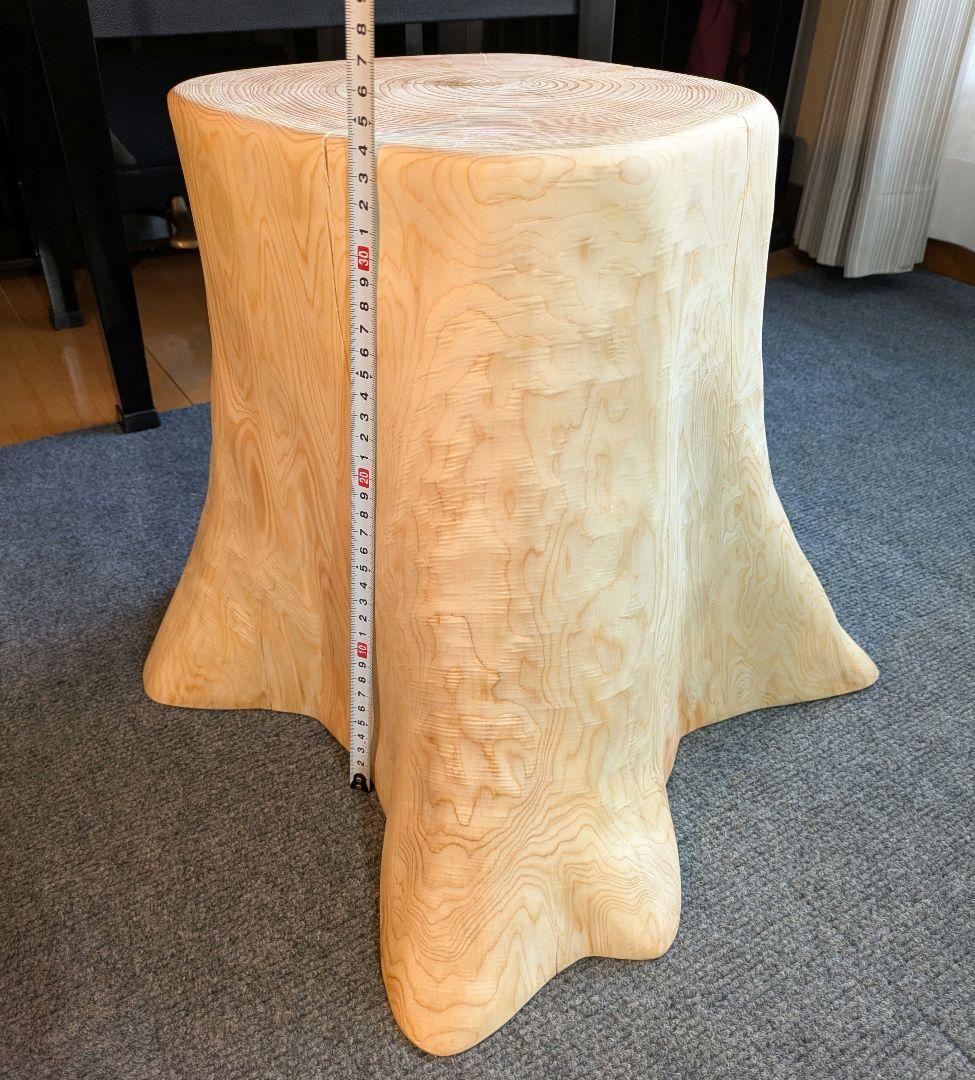 檜　切り株　丸太　椅子　スツール　テーブル　高さ約34㎝