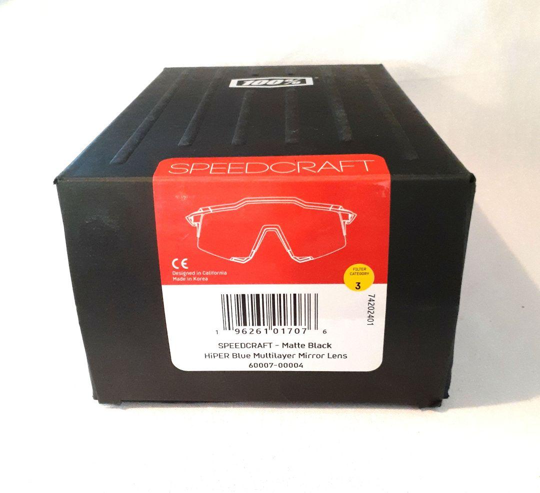 100% SPEEDCRAFT ブラック ブルー ワンハンドレッド サングラス