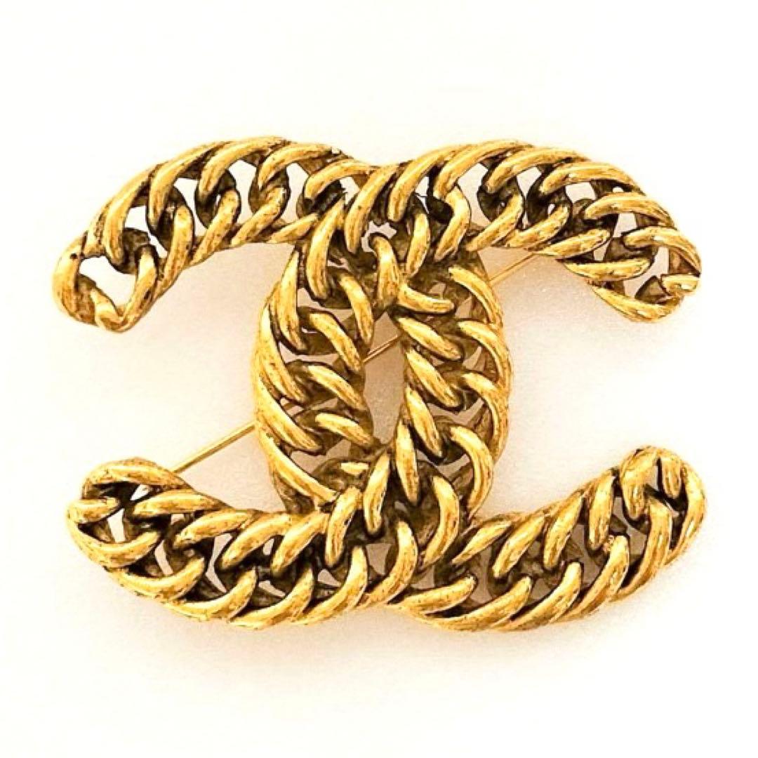 Aya❤️シャネル チェーンブローチ ココマーク 刻印1107