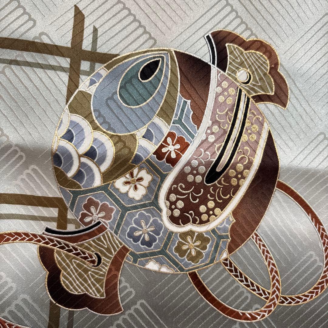 No.12正絹男の子お祝い着　のしめ　　産着　七五三　 新品未使用