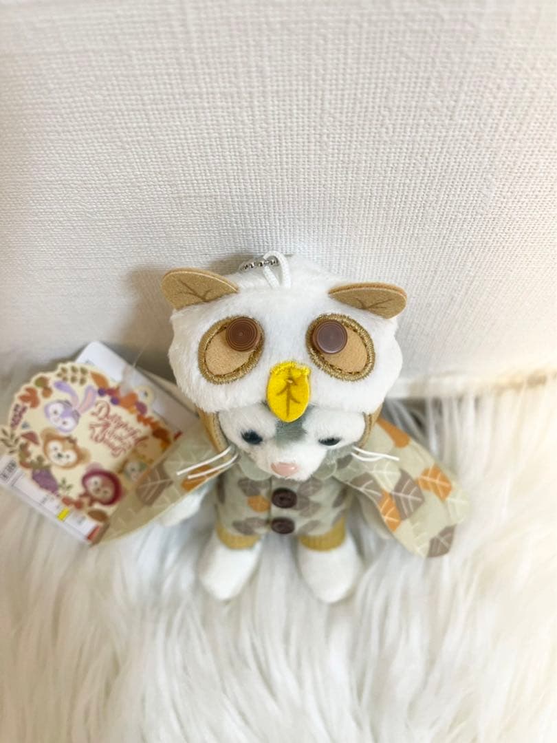 タグ付き ジェラトーニ ぬいぐるみバッジ 秋のぼうけん ハロウィン ふくろう