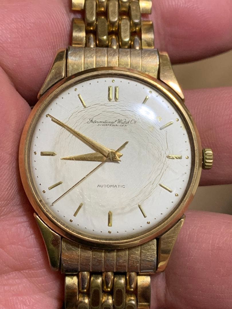 IWC シャウハウゼン自動巻き時計 1960年代　たぶんK18？