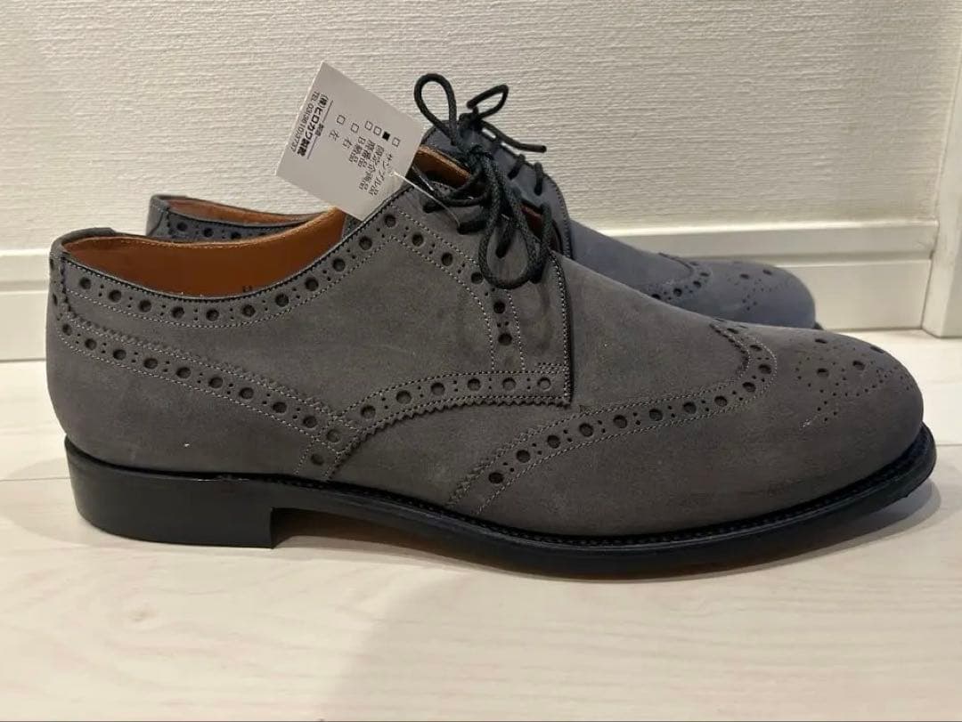 未使用品　スコッチグレイン 27.0cm EEE グレー　ウィングチップ