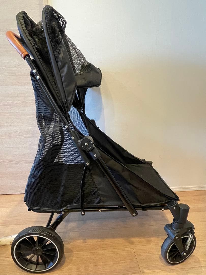 ※訳あり ブラック ペットカート 折りたたみ式