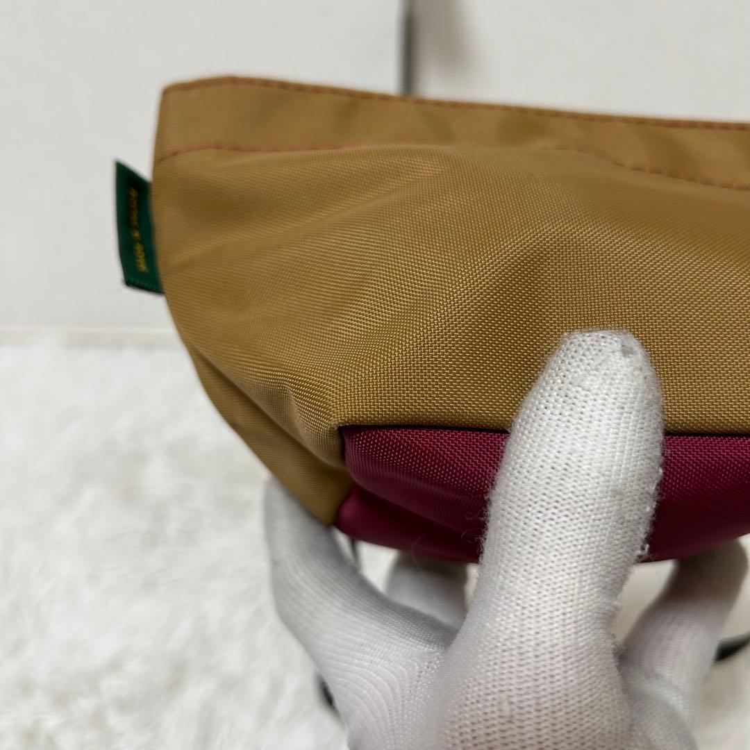 【美品✨舟形ミニショルダー】エルベシャプリエ　コンパクト　ベージュ　人気　軽量