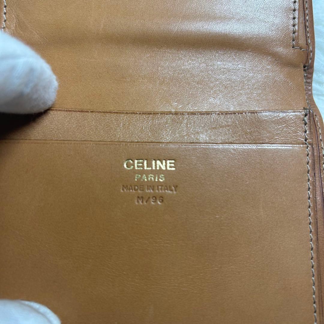 ✨美品✨CELINE 二つ折り財布 ブラウンレザー