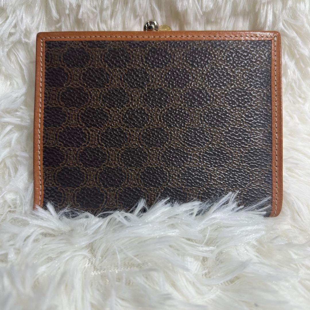 ✨美品✨CELINE 二つ折り財布 ブラウンレザー