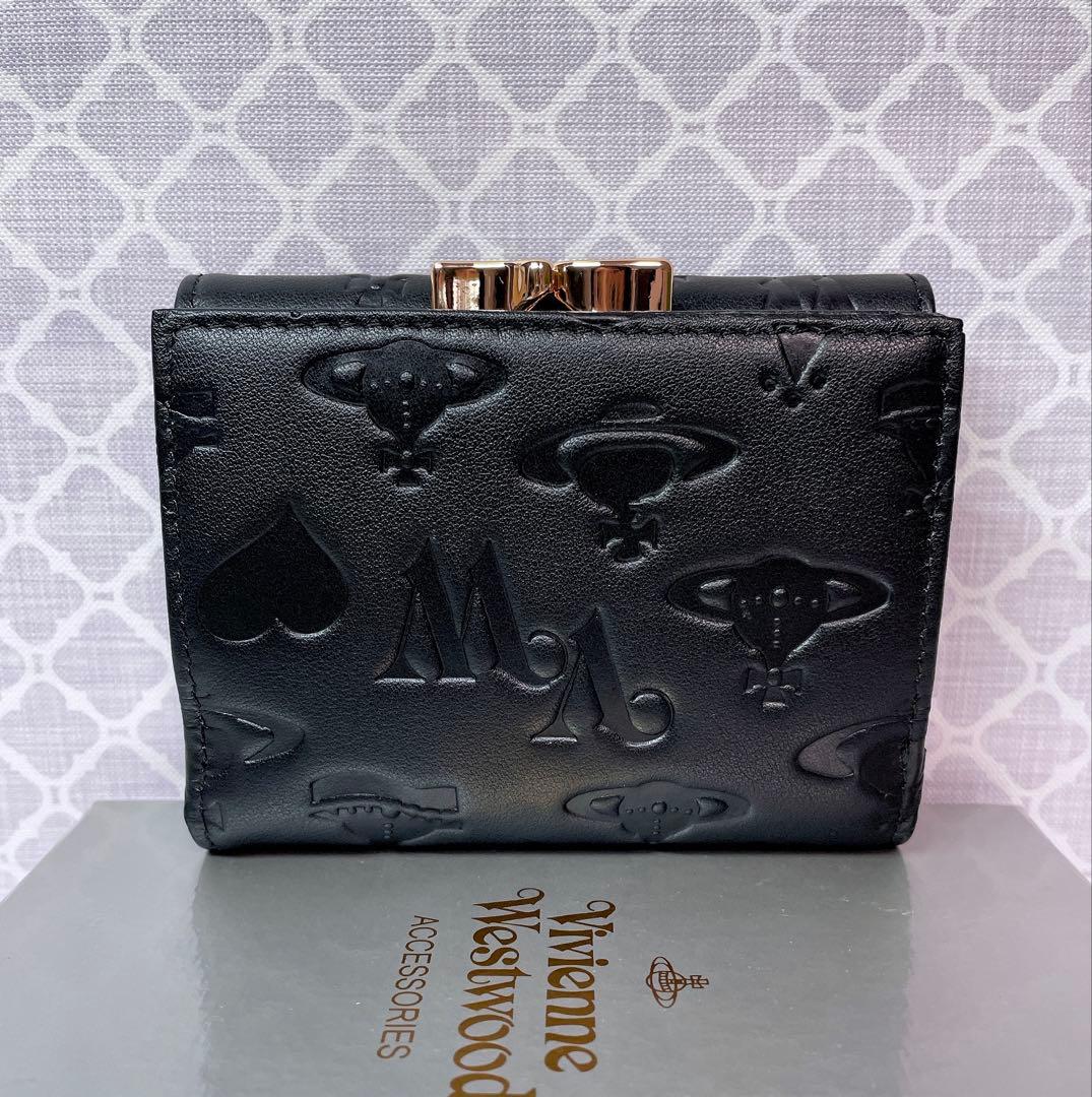 【最新❤︎新品】ヴィヴィアン・ウエストウッド　三折財布 ブラック