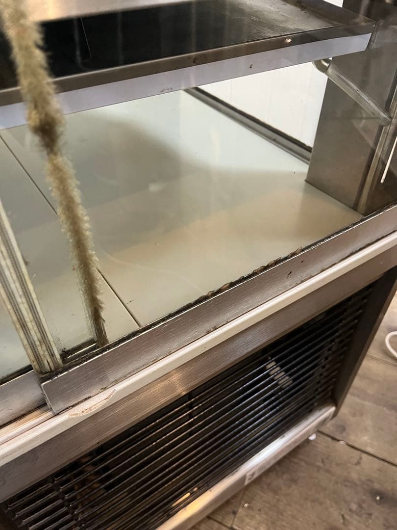 大穂冷蔵ショーケース ステンレス製 ガラス扉付き