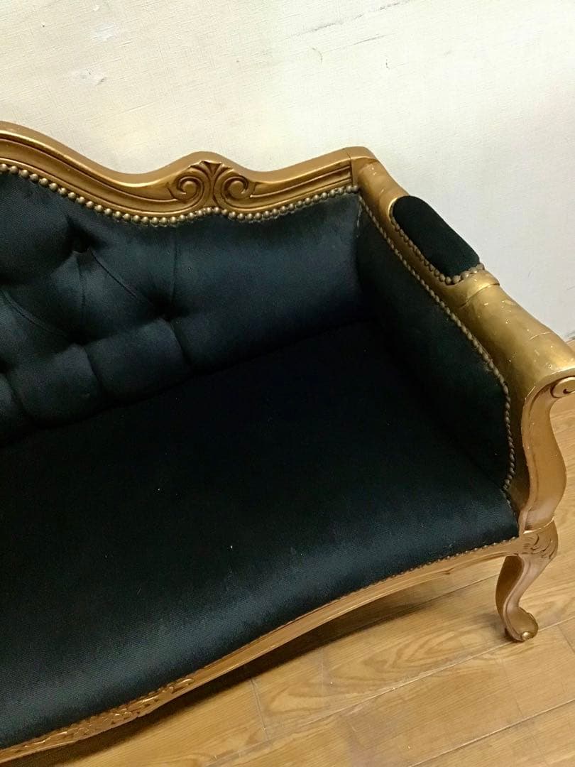 管229☆イタリア製☆アンティーク☆ロココ調☆ベンチソファー