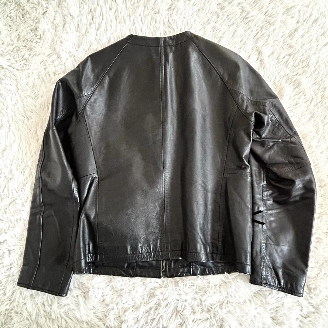ビューティー&ユース　ユナイテッドアローズ　 レザー ノーカラージャケット M