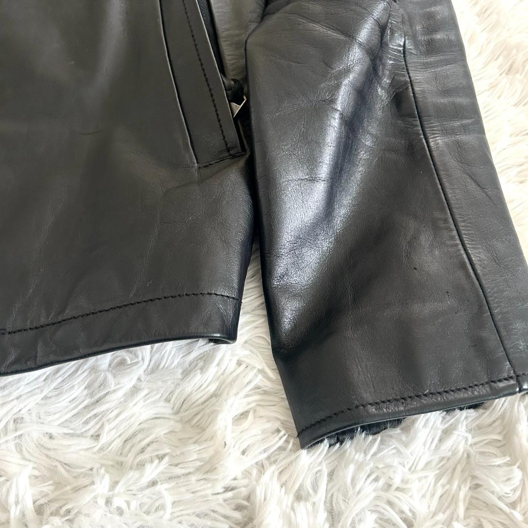 ビューティー&ユース　ユナイテッドアローズ　 レザー ノーカラージャケット M