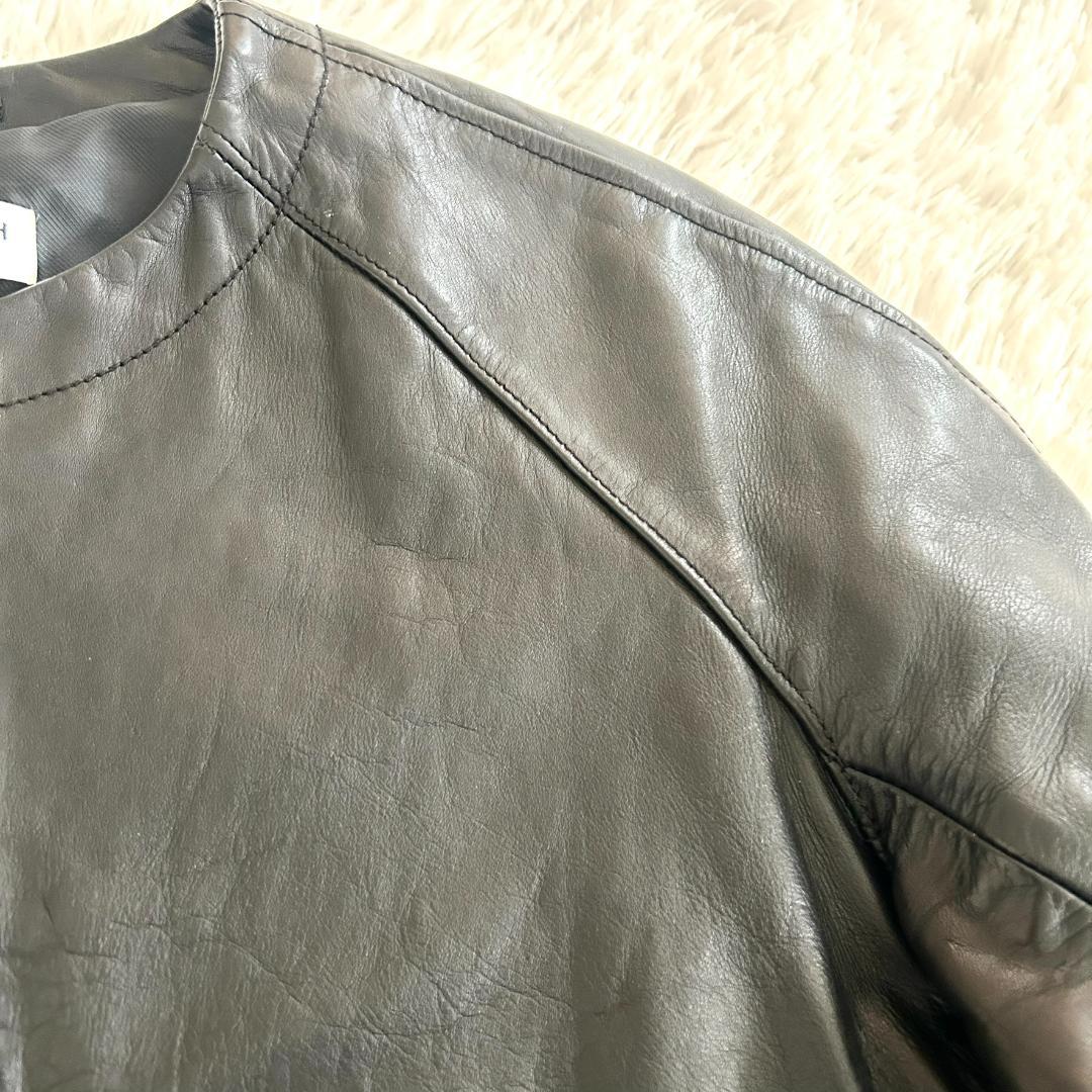 ビューティー&ユース　ユナイテッドアローズ　 レザー ノーカラージャケット M