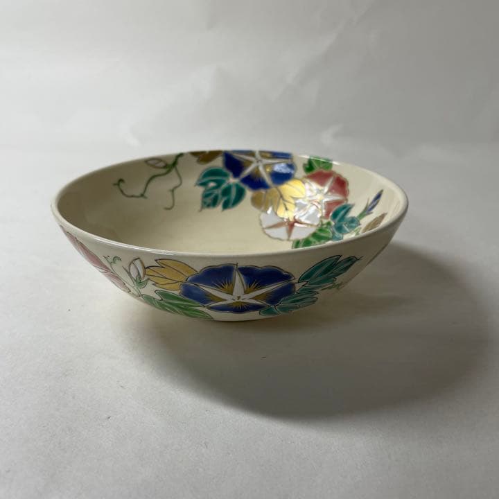 FNB76③ 壱休窯 仁清 平茶碗 朝顔 期間限定セール中