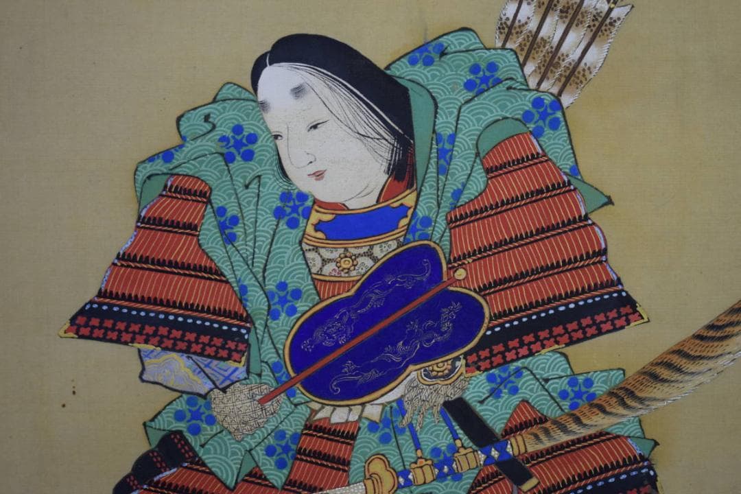 真作/喜多武一/極細色/神功皇后図/双幅/布袋屋掛軸HF-788