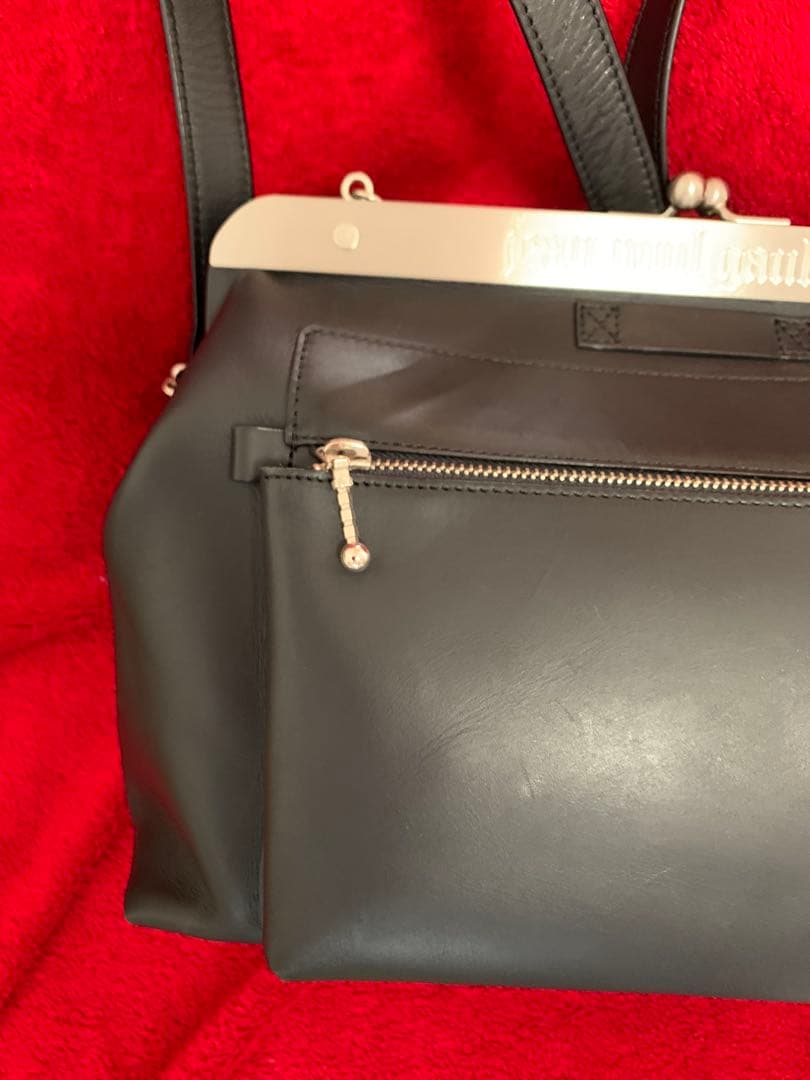 瑠衣　Jean Paul Gaultier 廃盤美品がま口バッグブラック