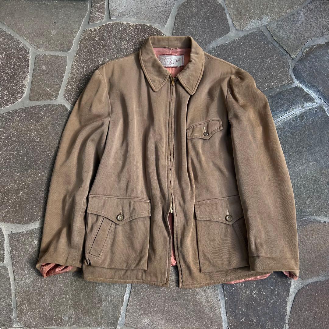 1950s-1960s レーヨンギャバジン　スポーツjkt vintage