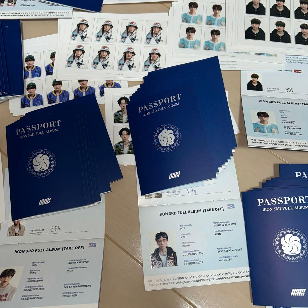 iKON TAKE OFF パスポートフォトブック＋IDカード＋証明写真　51枚