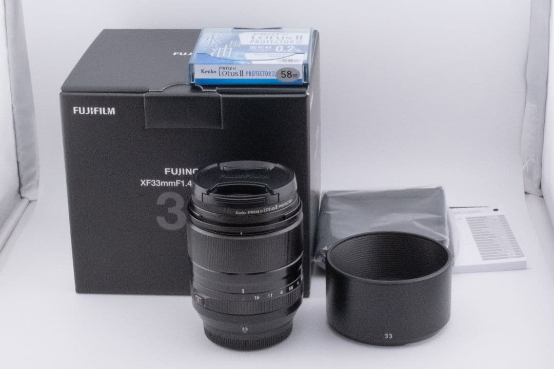 FUJIFILM XF33mm F1.4 R LM WR フィルター付き
