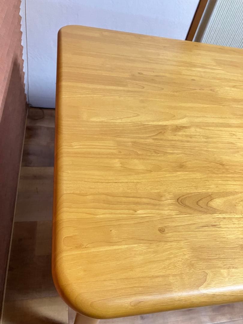 貞刈製作所　高齢者施設向け木製テーブル150cm長方形　4人掛け　テーブル　介護