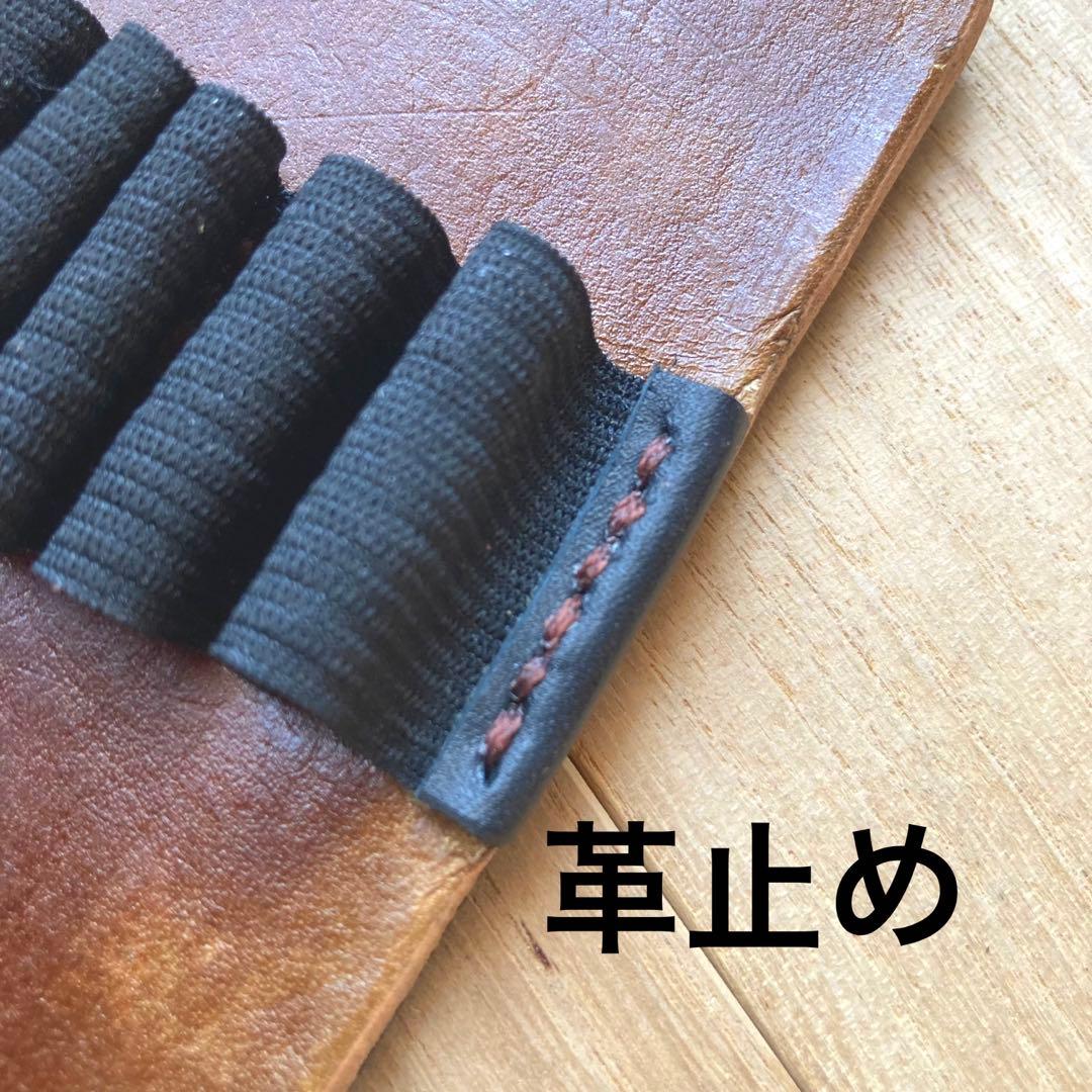 【姫路レザー:上質革】ペンケースの収納力を2倍に！ペンホルダーオーダーメイド