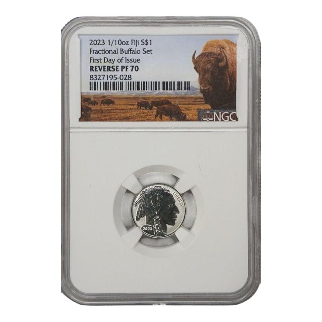 REVERSE PF70リバースプルーフNGC　2023年 バッファロー 銀貨