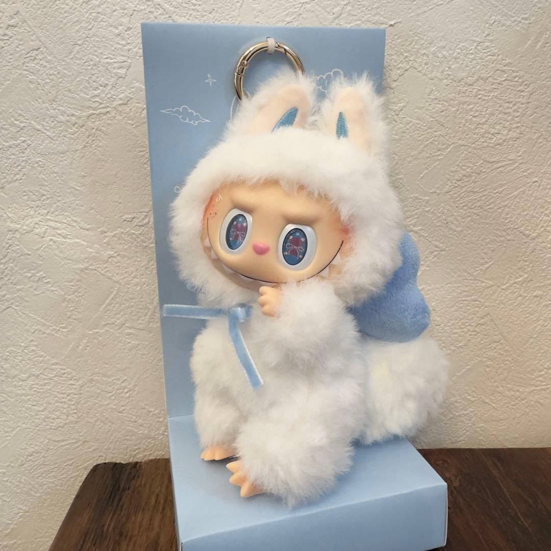 【海外限定】ZIMOMO LABUBU ぬいぐるみブルーリボン