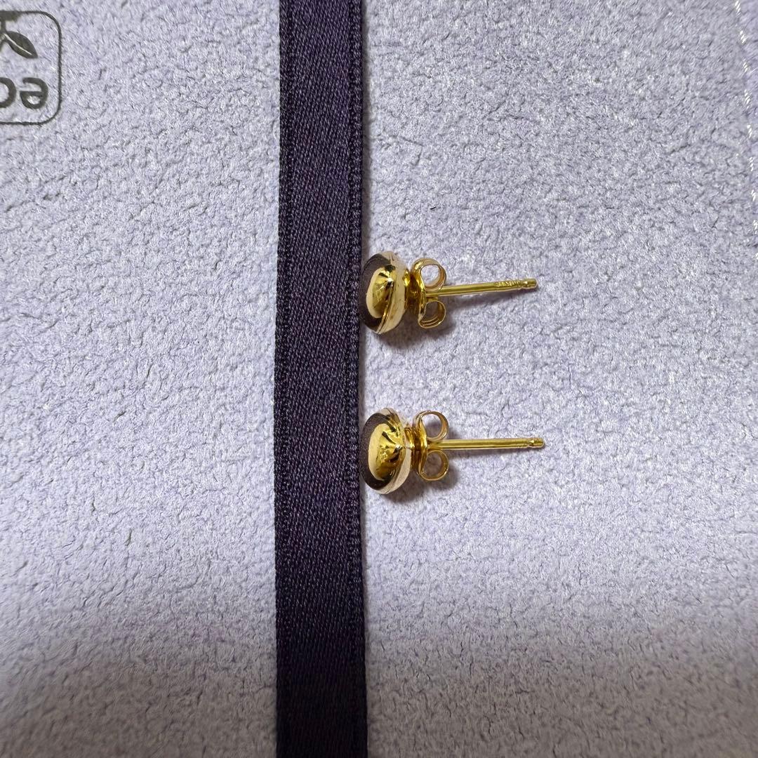 【美品】STAR JEWELRY スタージュエリー K18YG ハート ピアス