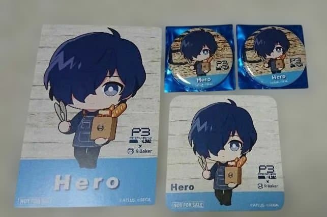 P3R アールベイカー 主人公 缶バッジ ポストカード コースター