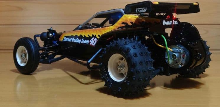 田宮RC LEDライト付ホーネットevo＆プロポバッテリー完成品セット