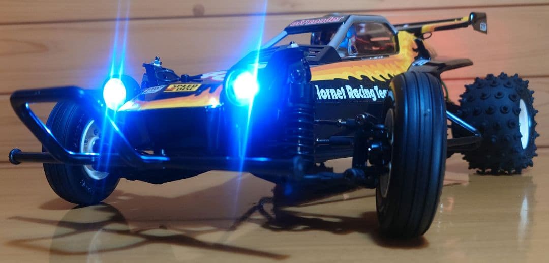 田宮RC LEDライト付ホーネットevo＆プロポバッテリー完成品セット