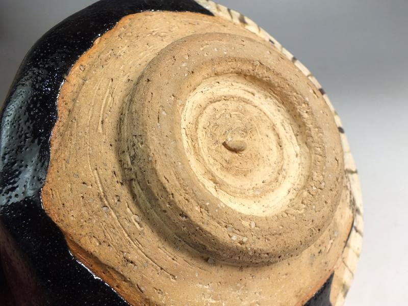 ☆ 野崎幻庵 作 自作黒茶碗 「新宿」 共箱 B4