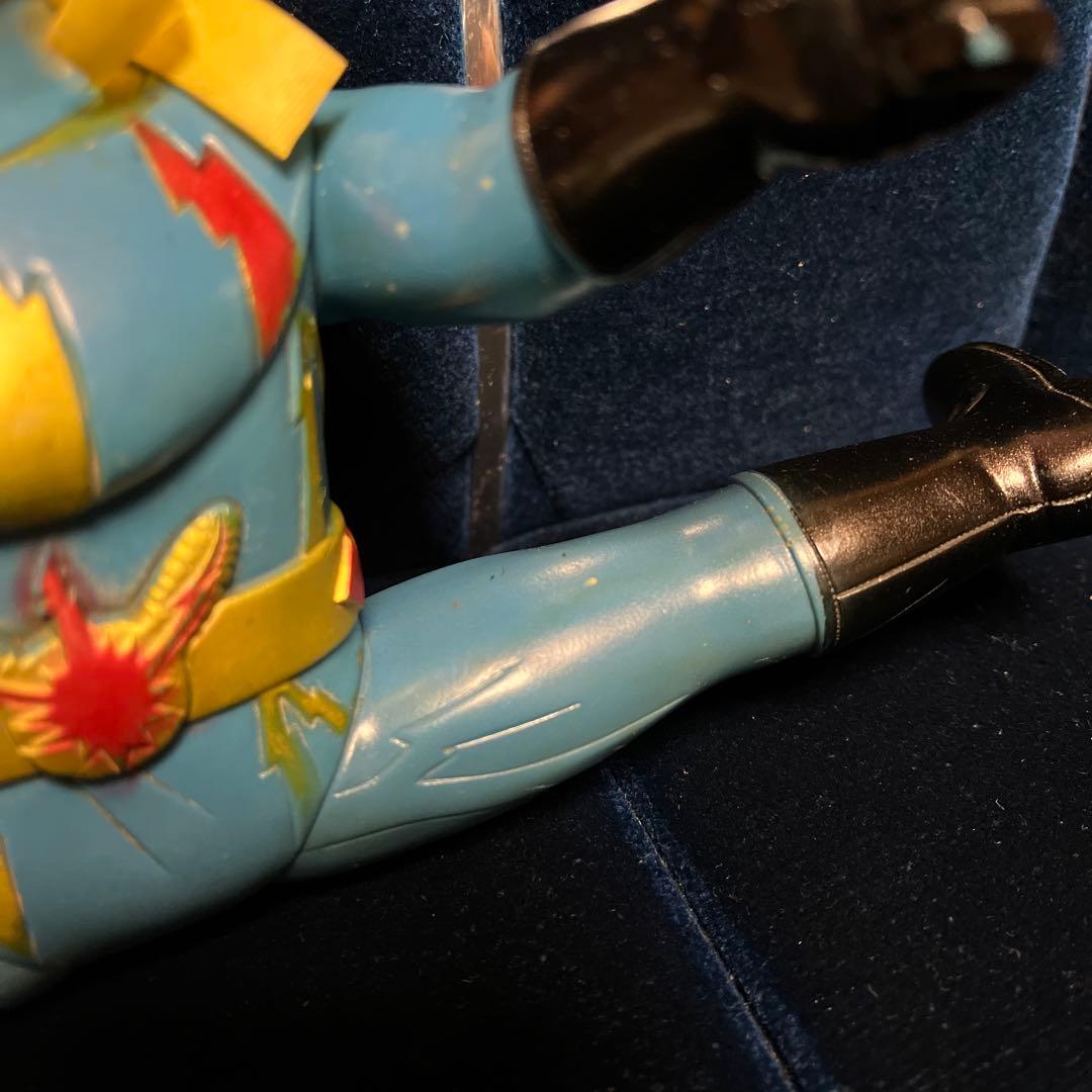 昭和レトロ ポピー イナズマン ソフビ 面無し 石森プロ 当時物 戦隊モノ