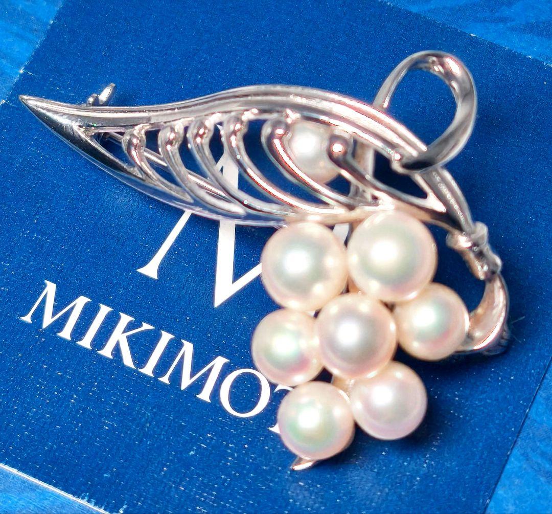 【極美品 最高級!!】ミキモト ブローチ パール 8珠 希少デザイン 皇室御用達