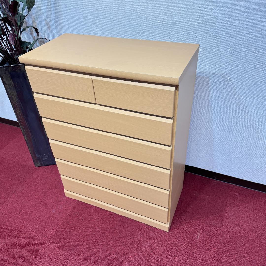 東京23区送料無料　大川家具ハイチェスト幅80㎝・タンス・収納・日本製